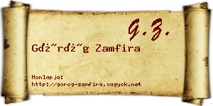 Görög Zamfira névjegykártya